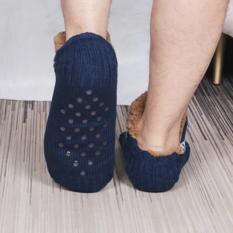 Calcetines de casa antideslizantes cálidos de invierno