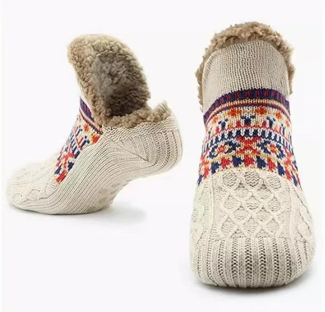 Calcetines de casa antideslizantes cálidos de invierno