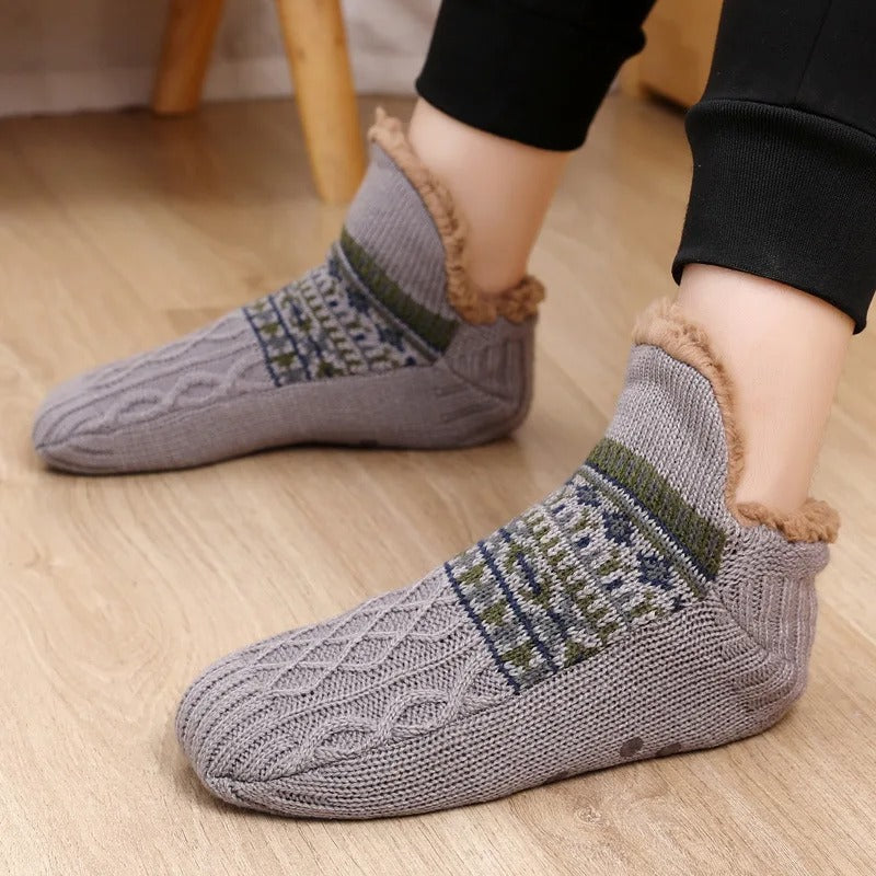 Calcetines de casa antideslizantes cálidos de invierno