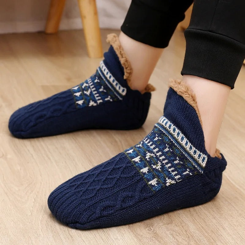 Calcetines de casa antideslizantes cálidos de invierno