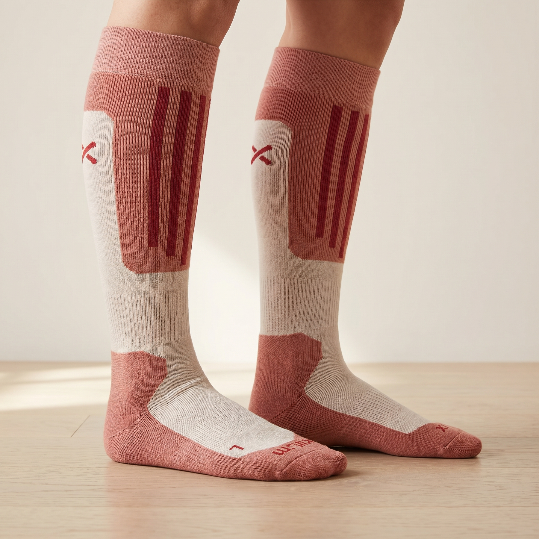 Calcetines de esquí unisex de lana merina | Diferentes grosores de material | Soporte para el arco del pie y acolchado en la espinilla