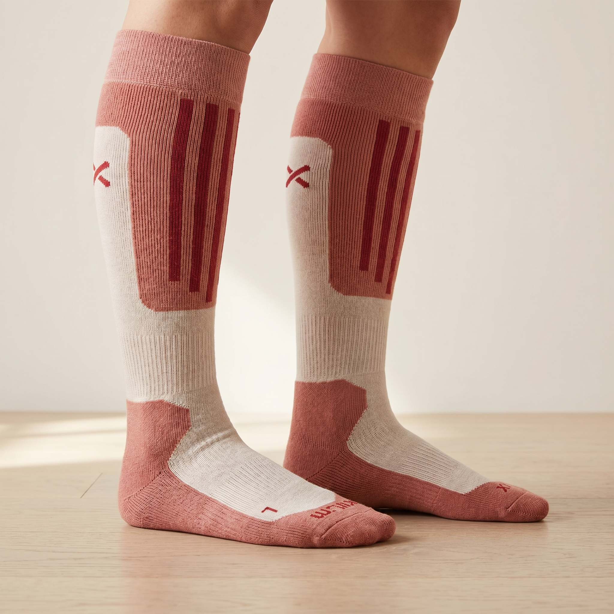 Calcetines de esquí unisex de lana merina | Diferentes grosores de material | Soporte para el arco del pie y acolchado en la espinilla