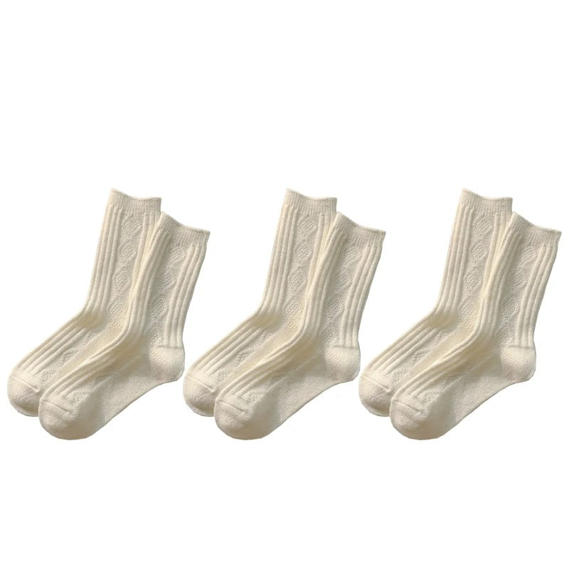 Calcetines de lana y cachemira para mujer – Pack de 3 pares