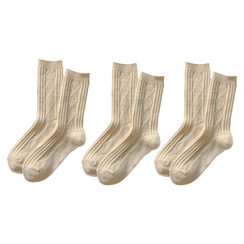 Calcetines de lana y cachemira para mujer – Pack de 3 pares