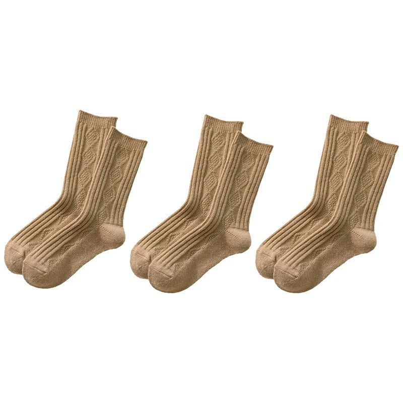 Calcetines de lana y cachemira para mujer – Pack de 3 pares