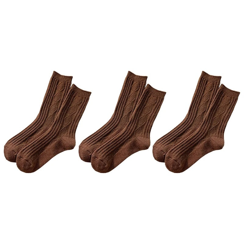 Calcetines de lana y cachemira para mujer – Pack de 3 pares