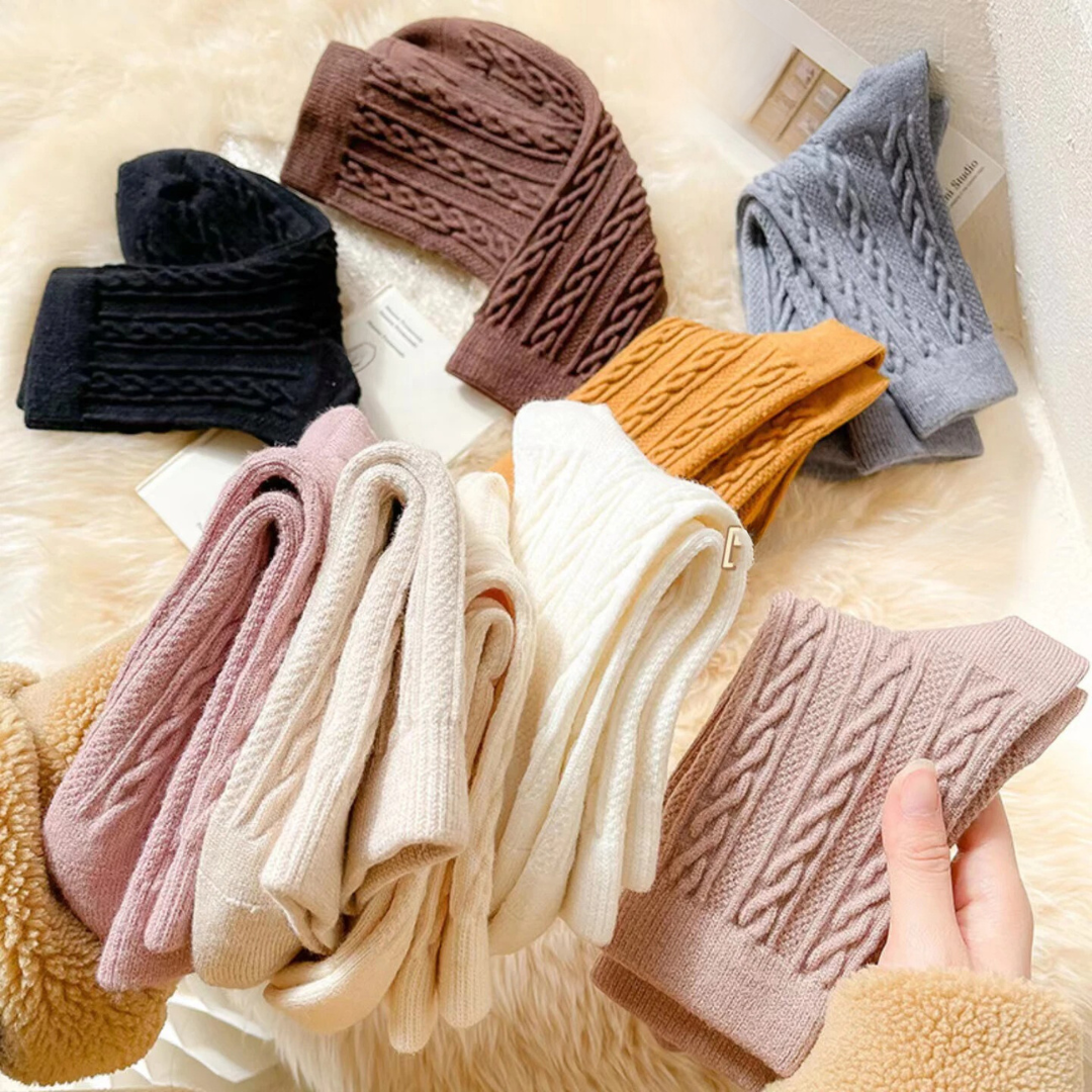 Calcetines de lana y cachemira para mujer – Pack de 3 pares
