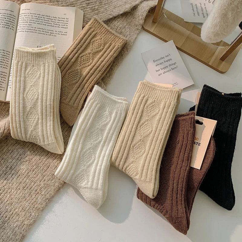 Calcetines de lana y cachemira para mujer – Pack de 3 pares