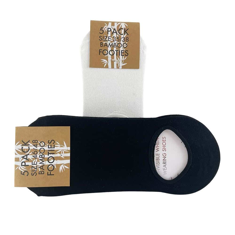 Calcetines invisibles 5 pares (negro o blanco)