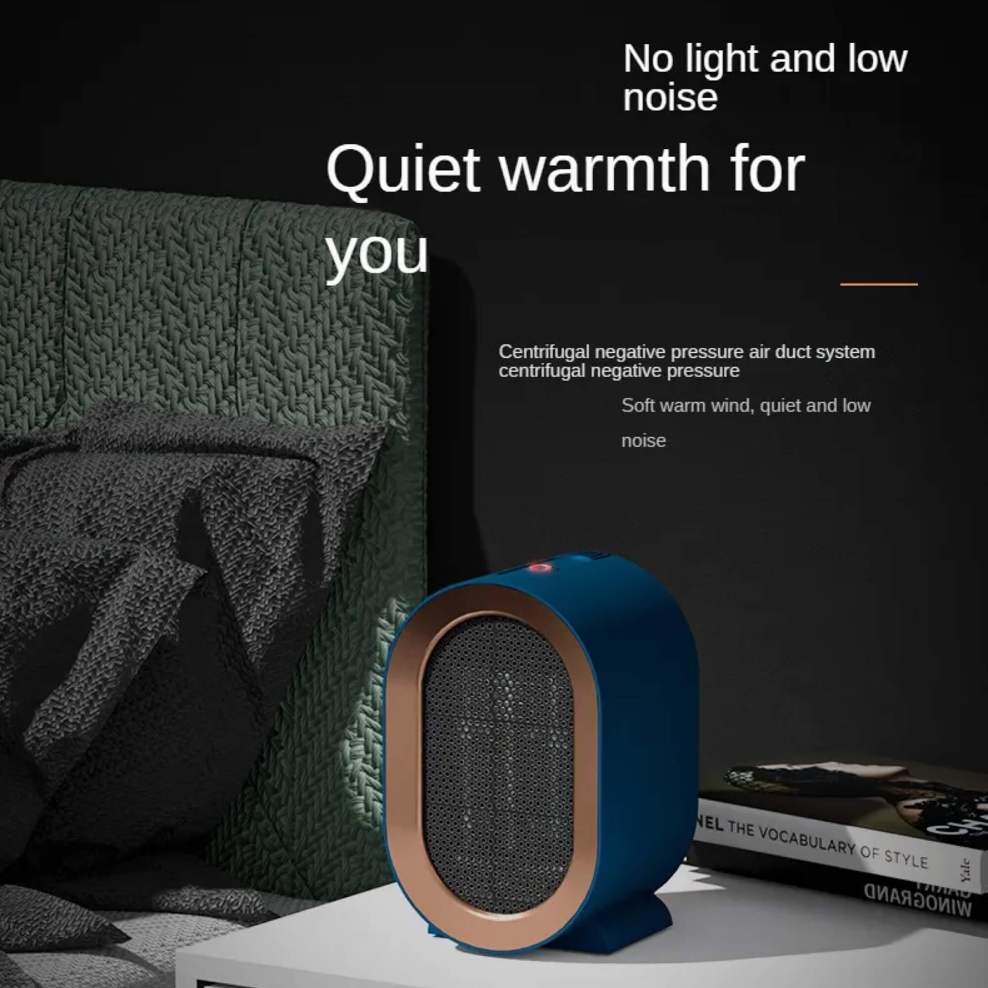 Calefactor eléctrico pequeño y de bajo consumo para habitaciones, portátil