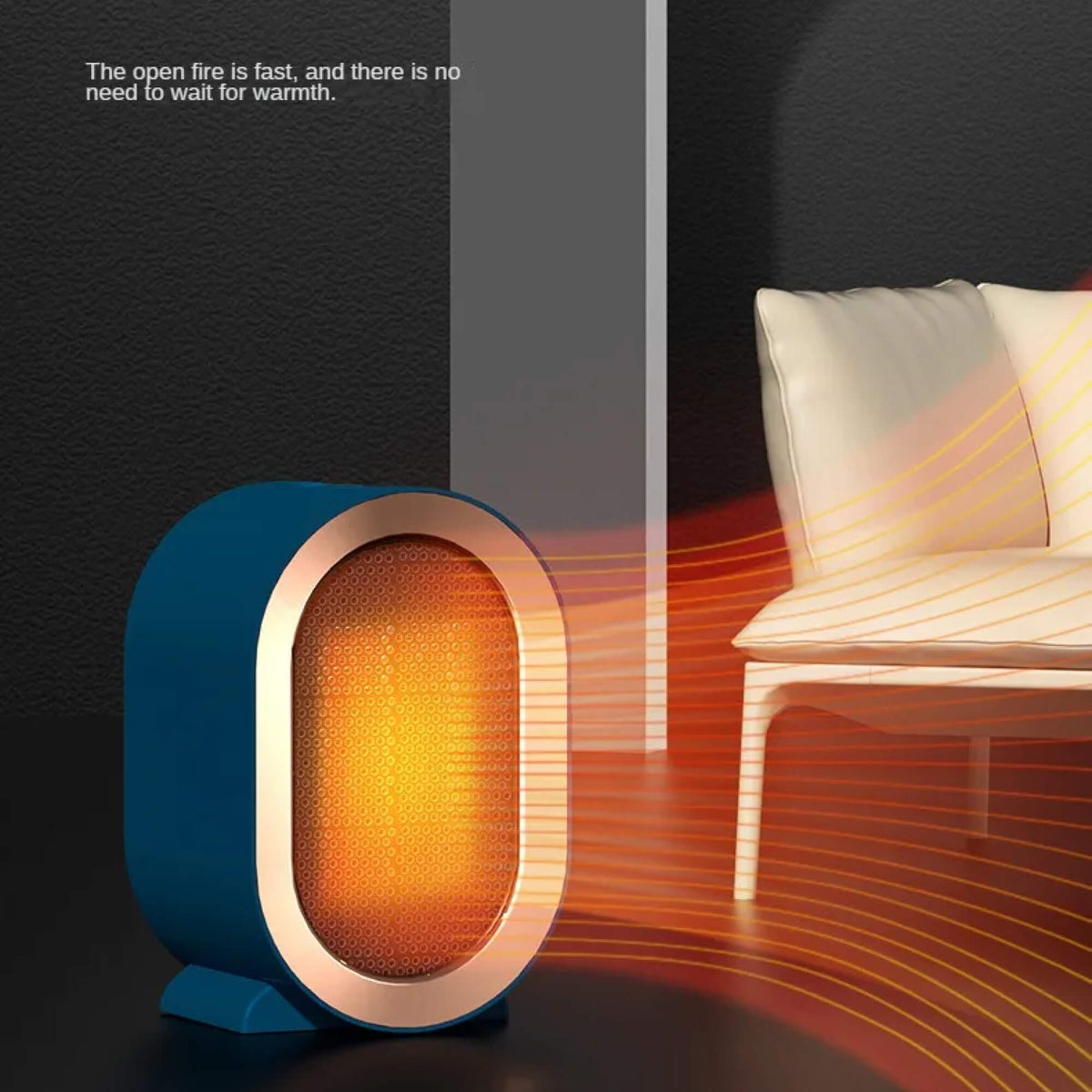 Calefactor eléctrico pequeño y de bajo consumo para habitaciones, portátil