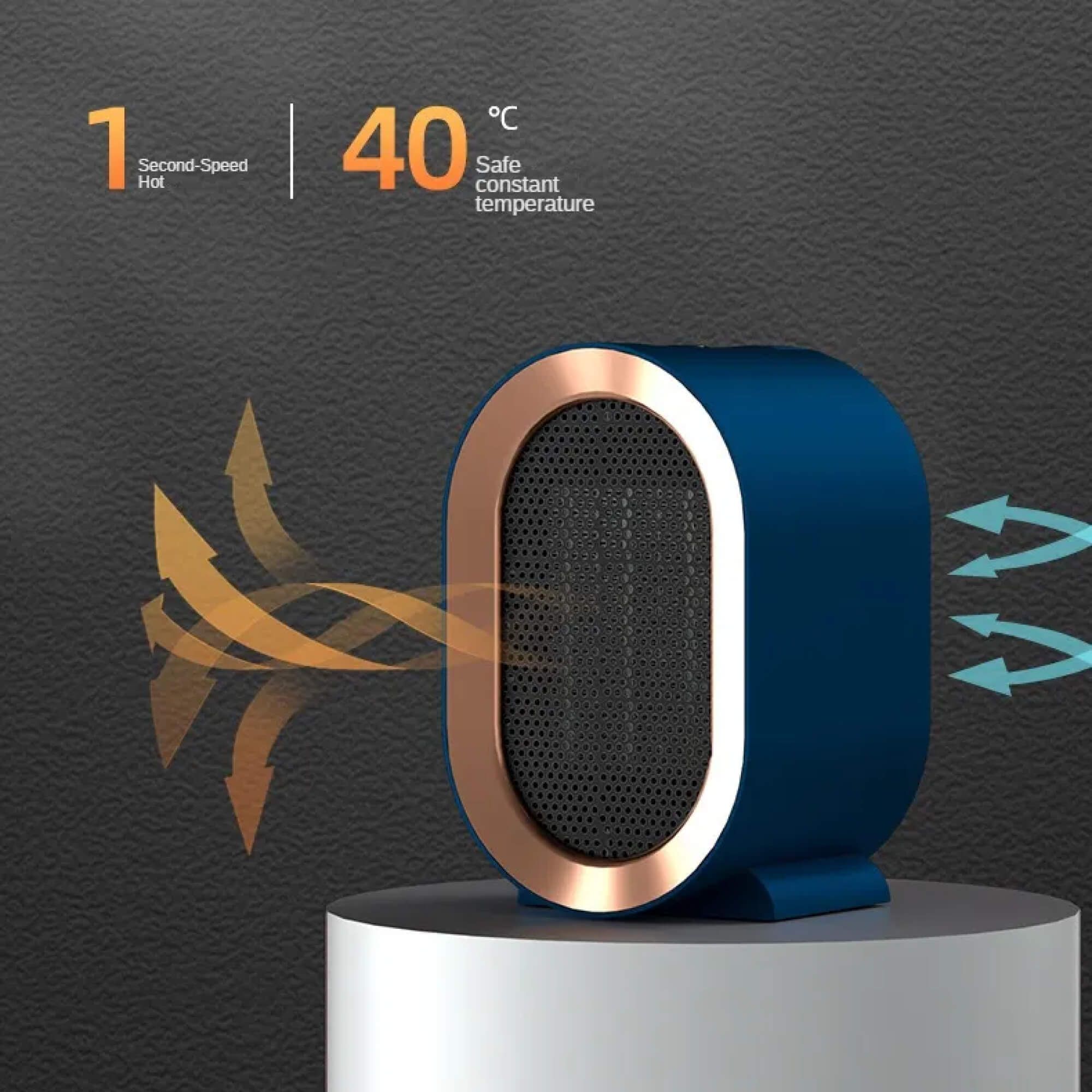Calefactor eléctrico pequeño y de bajo consumo para habitaciones, portátil