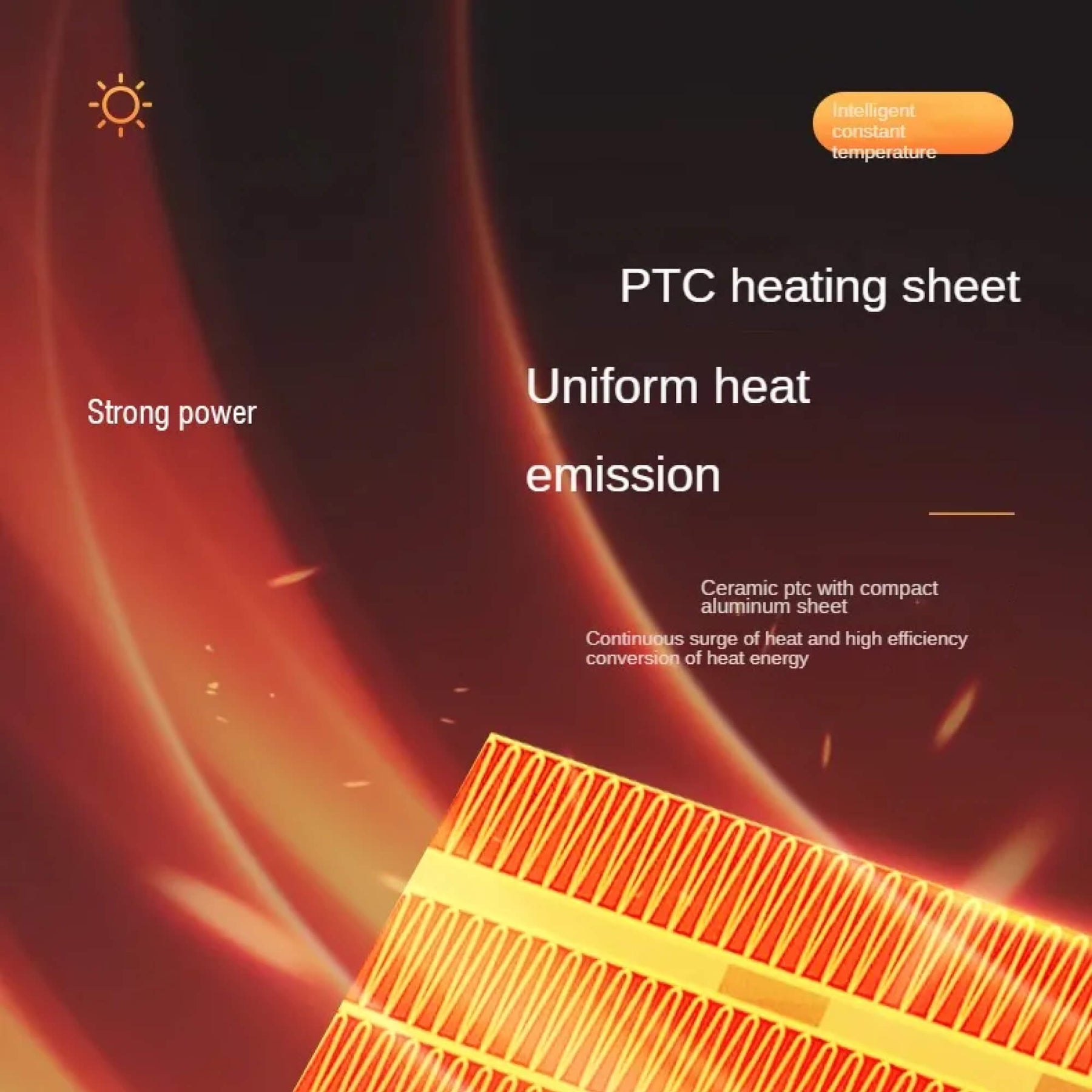 Calefactor eléctrico pequeño y de bajo consumo para habitaciones, portátil