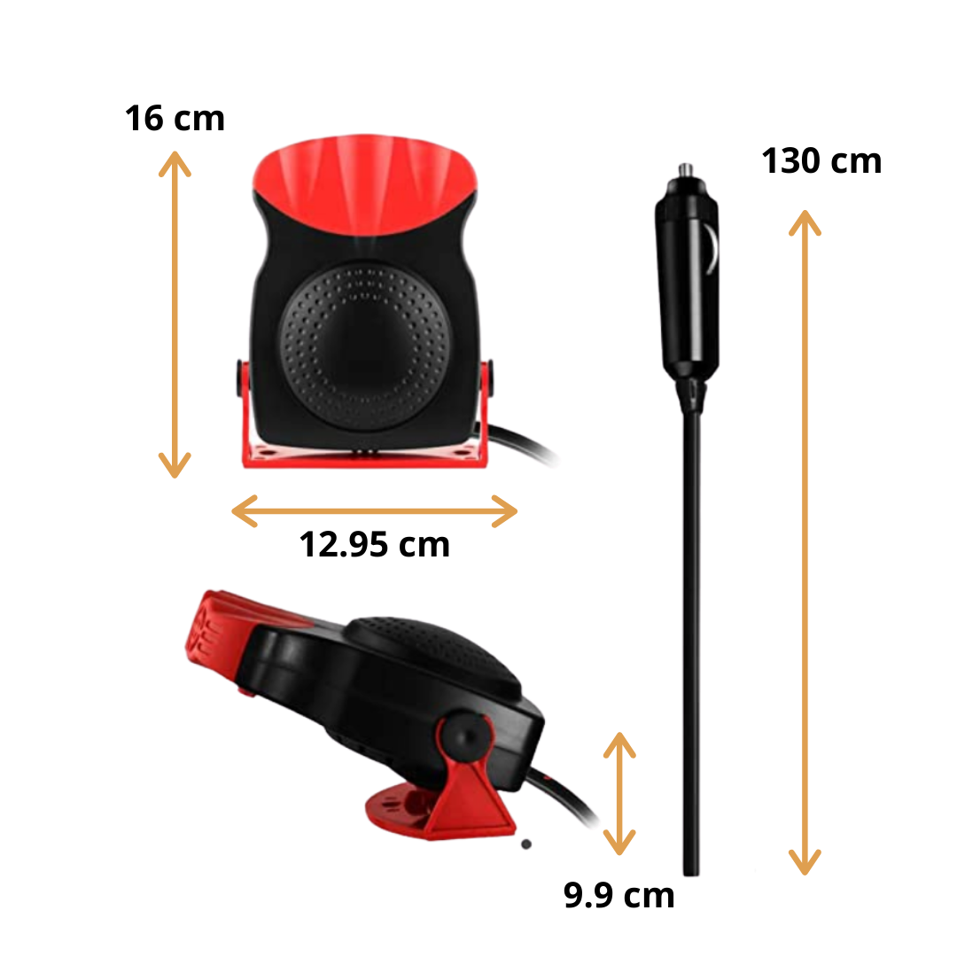 Calefactor y Descongelador para Coche - Compacto y Potente