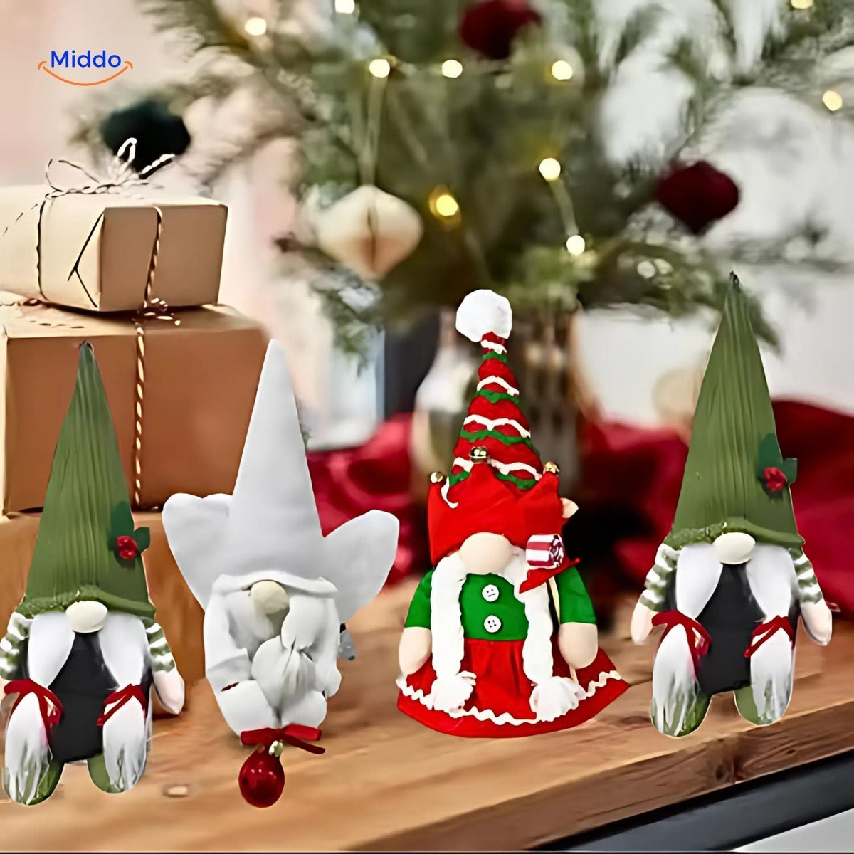 Calendario de Adviento de cuenta atrás con gnomos de peluche | Regalo de Navidad