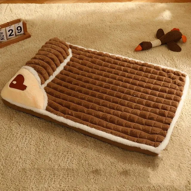 Cama colchoneta de invierno para perros – Sofá cálido de felpa para perros pequeños y medianos