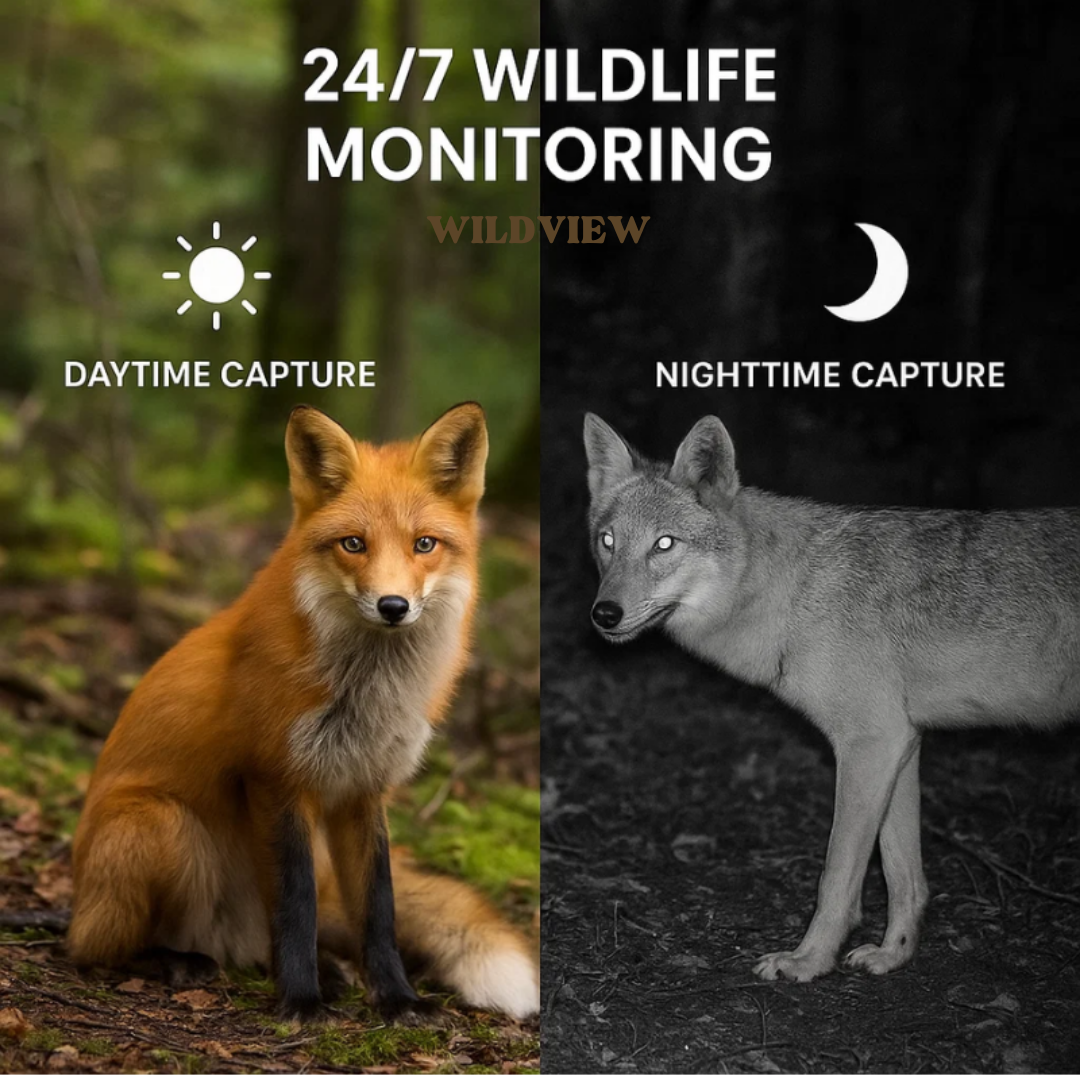 Cámara de fototrampeo de 16 MP con visión nocturna y sensor de movimiento