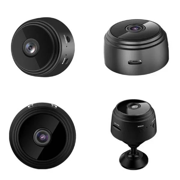 Cámara de marcha atrás inalámbrica Full HD con detección de movimiento y soporte giratorio 360° – Cámara impermeable para coche