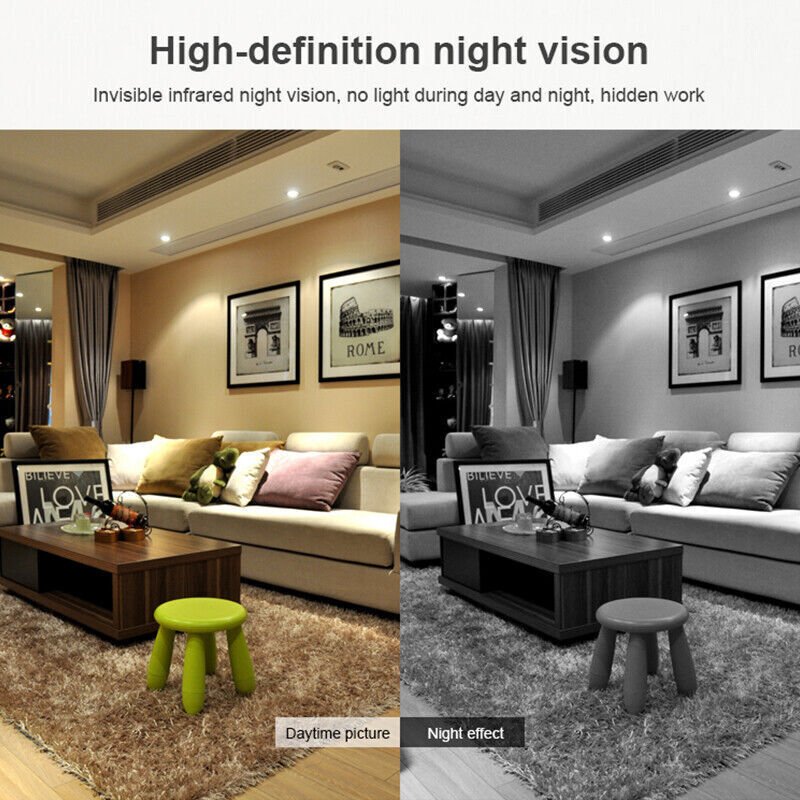 Cámara micro HD compacta WiFi con audio y visión nocturna