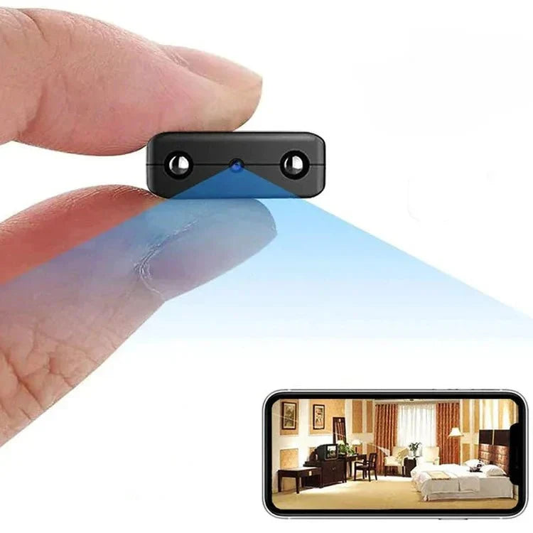 Cámara micro HD compacta WiFi con audio y visión nocturna