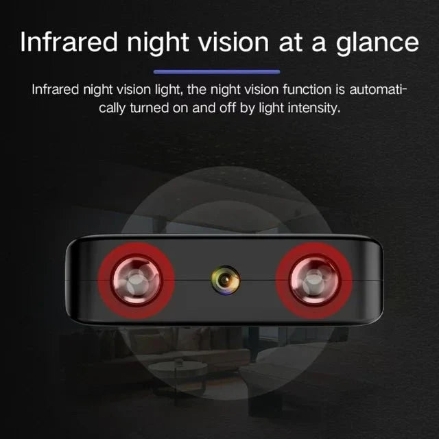 Cámara micro HD compacta WiFi con audio y visión nocturna
