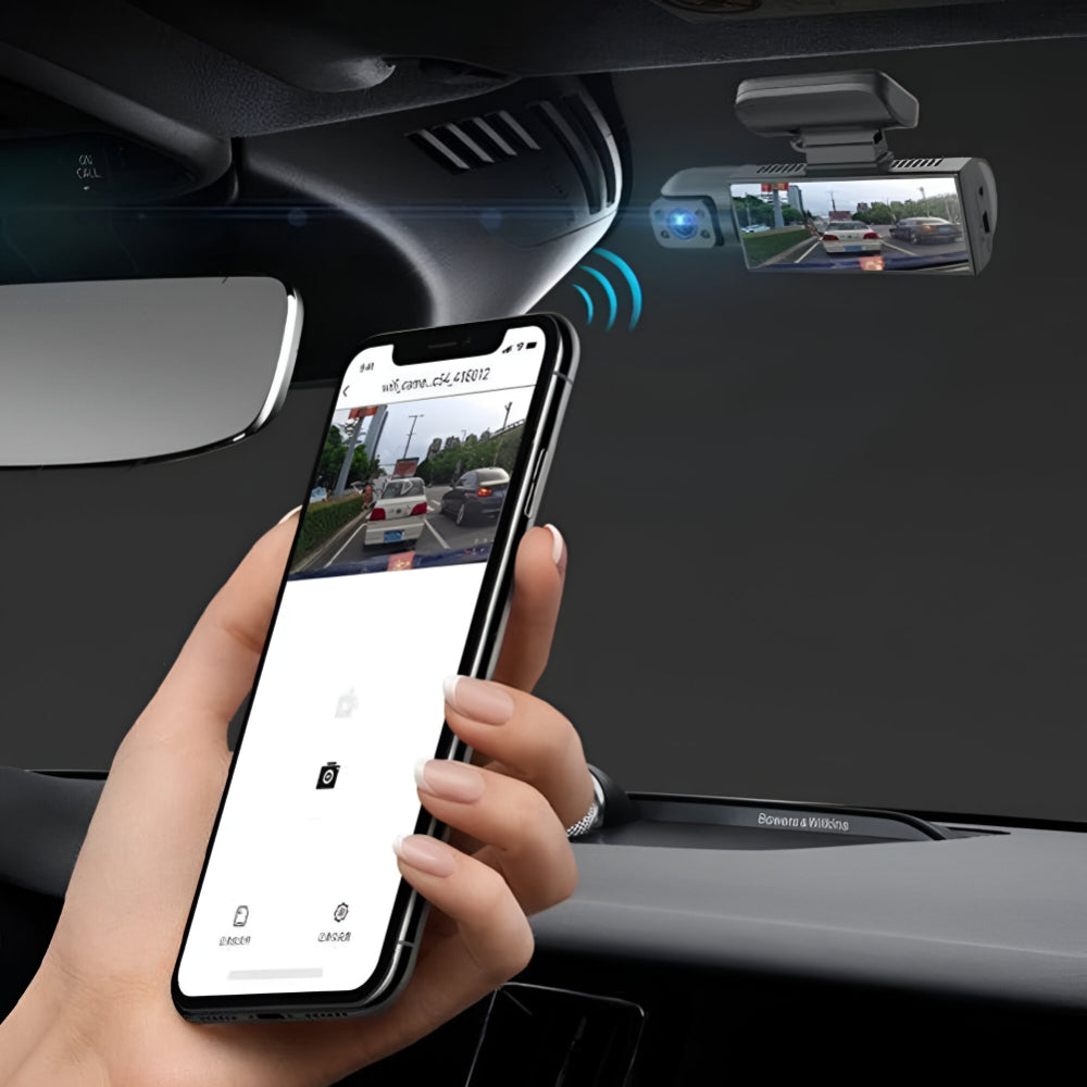 Cámara para coche Dashcam 1080P gran angular con grabación doble