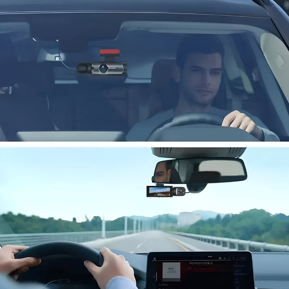 Cámara para coche Dashcam 1080P gran angular con grabación doble