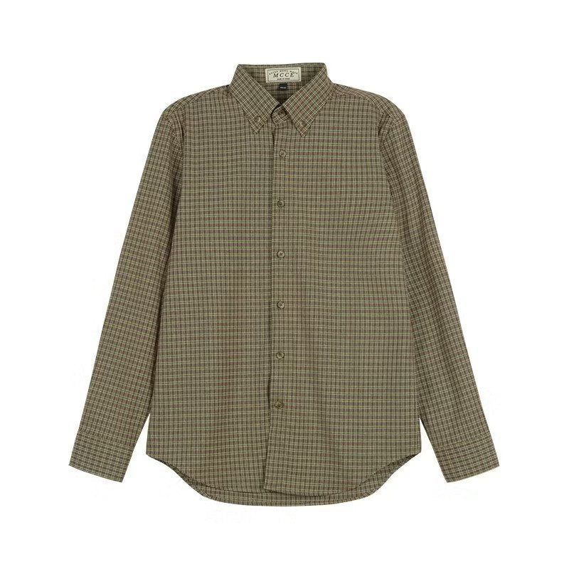 Camisa a rayas de manga larga para hombre