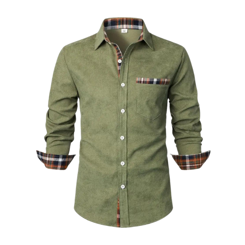 Camisa casual de manga larga para hombre
