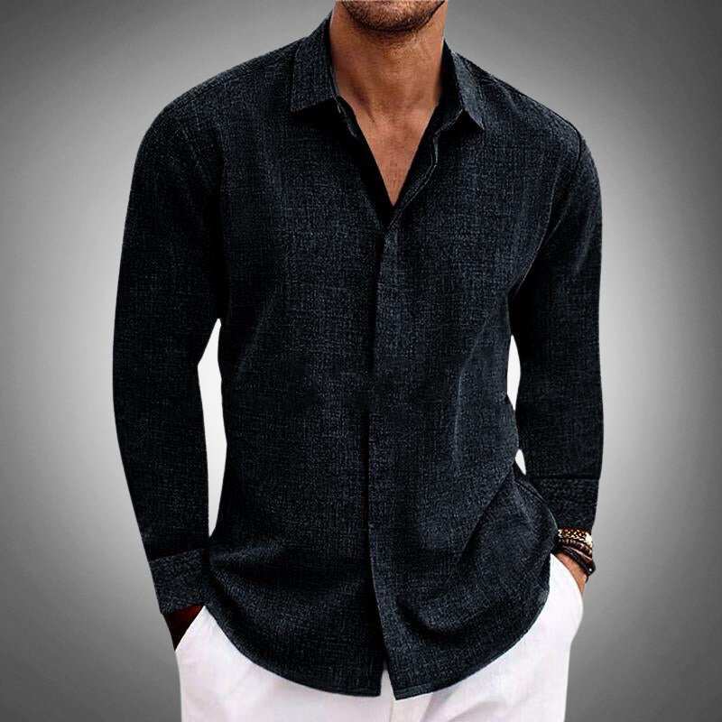 Camisa casual de manga larga para hombre
