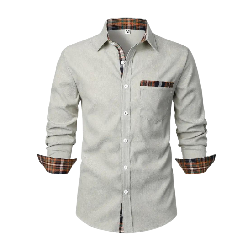 Camisa casual de manga larga para hombre