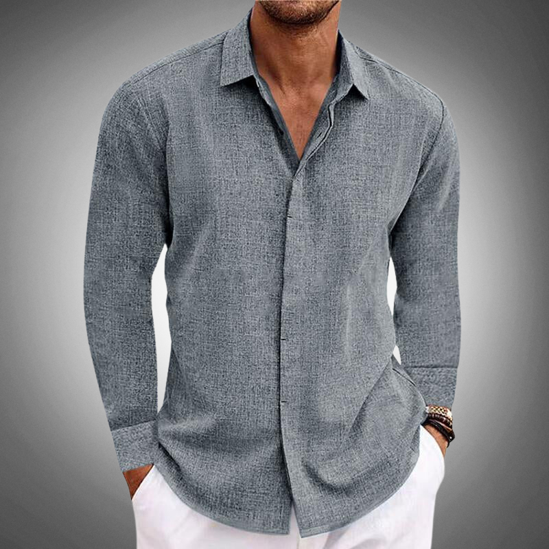 Camisa casual de manga larga para hombre