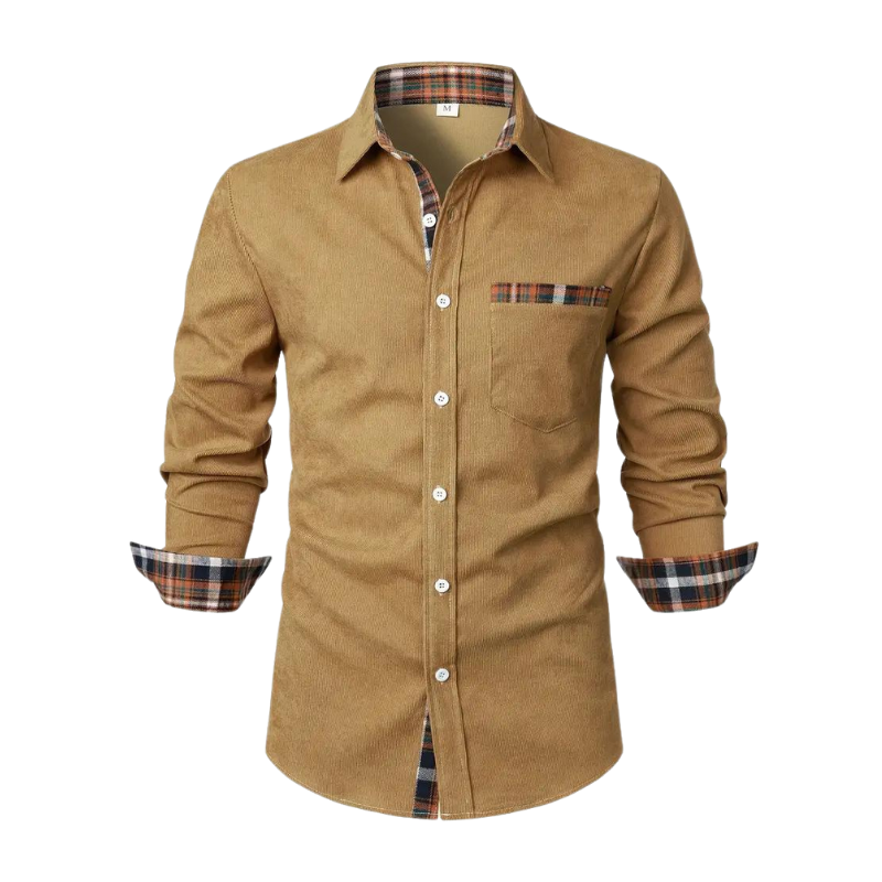 Camisa casual de manga larga para hombre