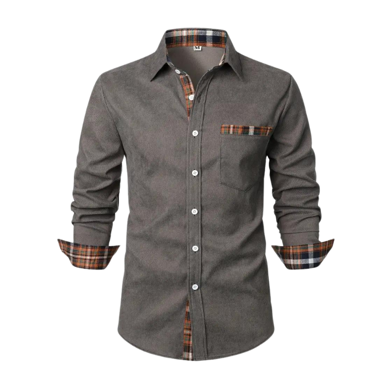 Camisa casual de manga larga para hombre