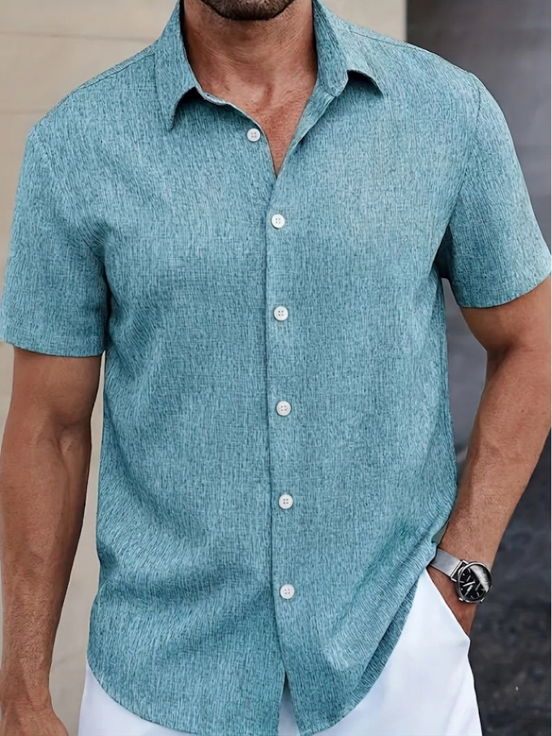 Camisa clásica de manga corta para hombre