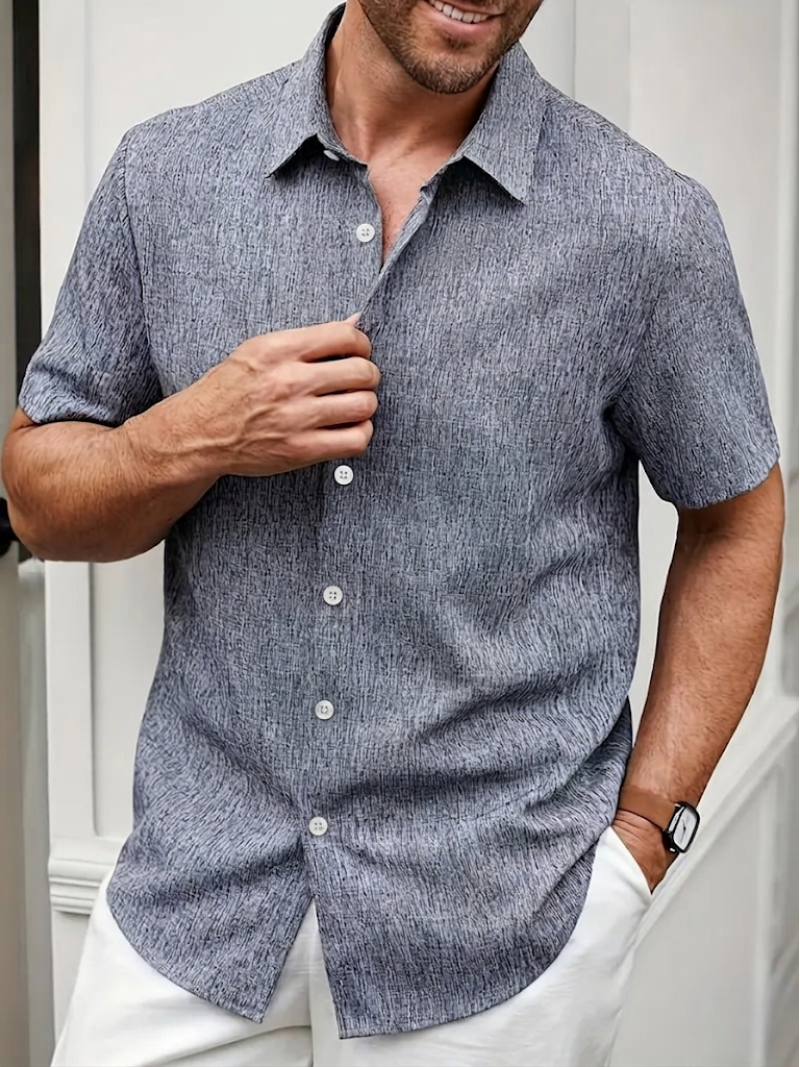 Camisa clásica de manga corta para hombre