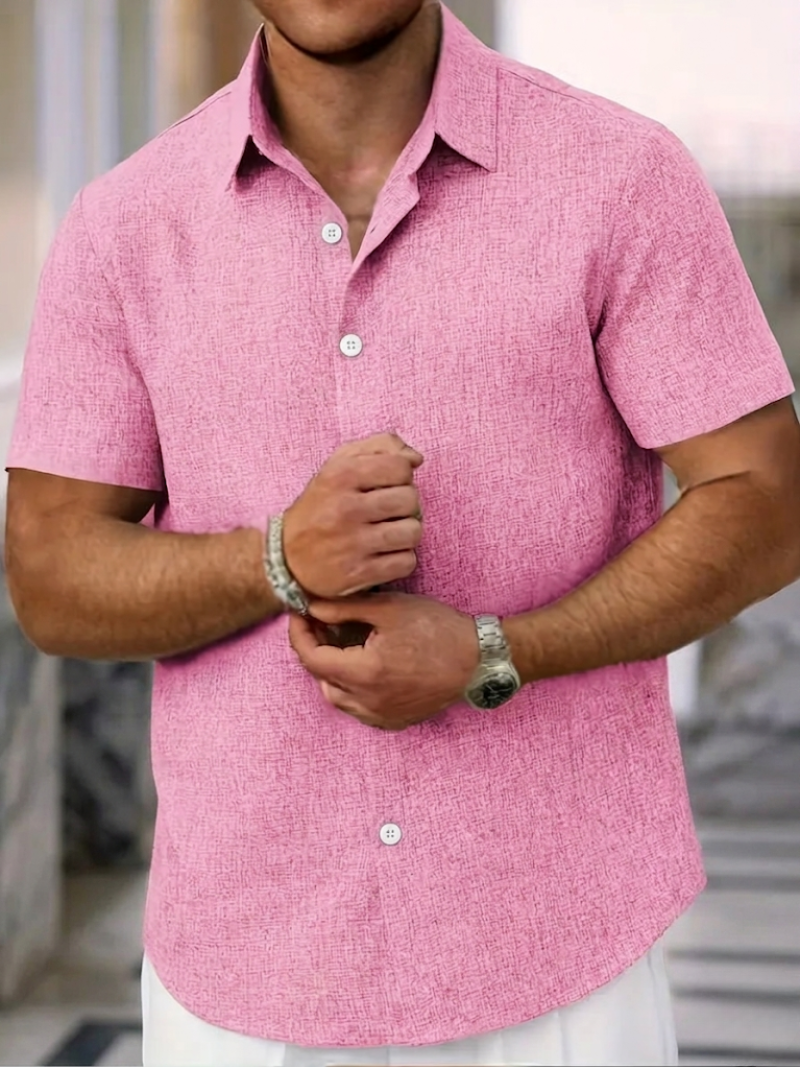 Camisa clásica de manga corta para hombre