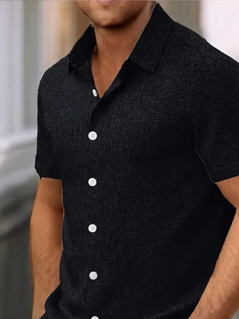 Camisa clásica de manga corta para hombre
