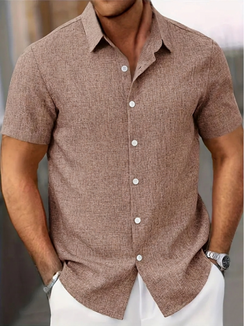 Camisa clásica de manga corta para hombre