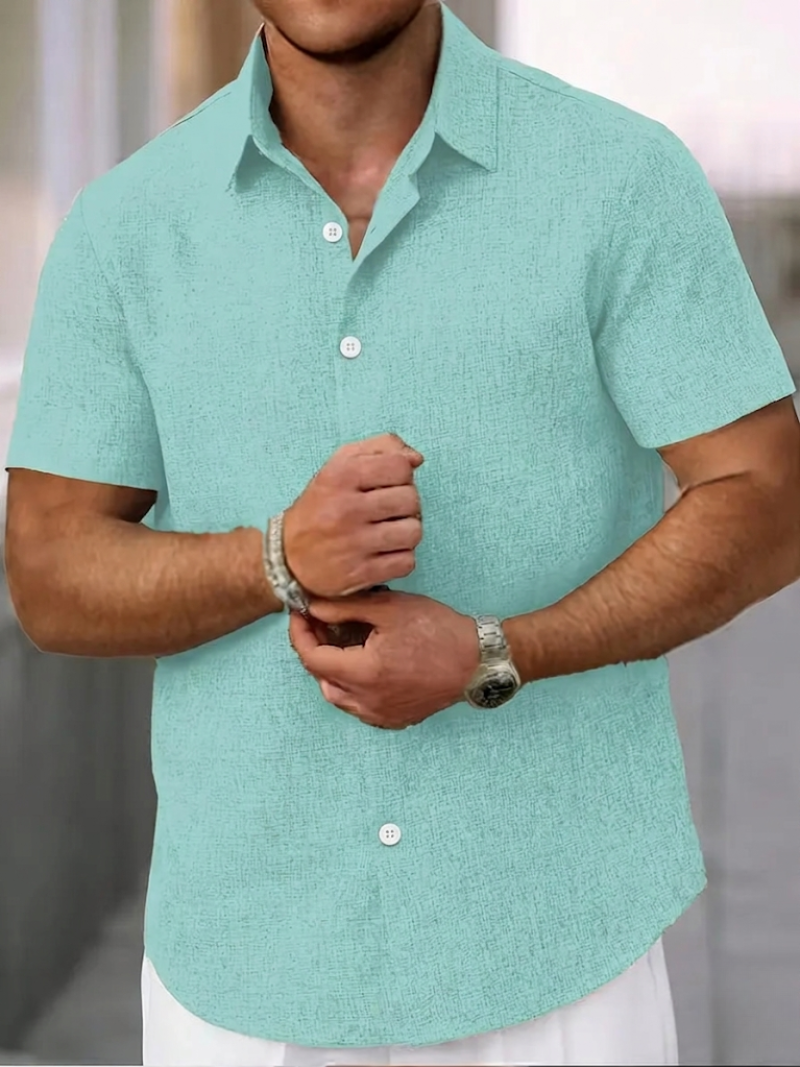 Camisa clásica de manga corta para hombre