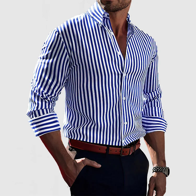 Camisa de algodón a rayas - Edición de otoño