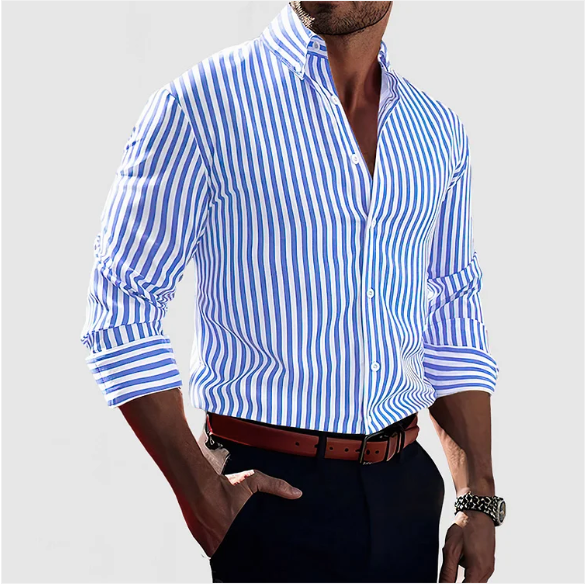 Camisa de algodón a rayas - Edición de otoño