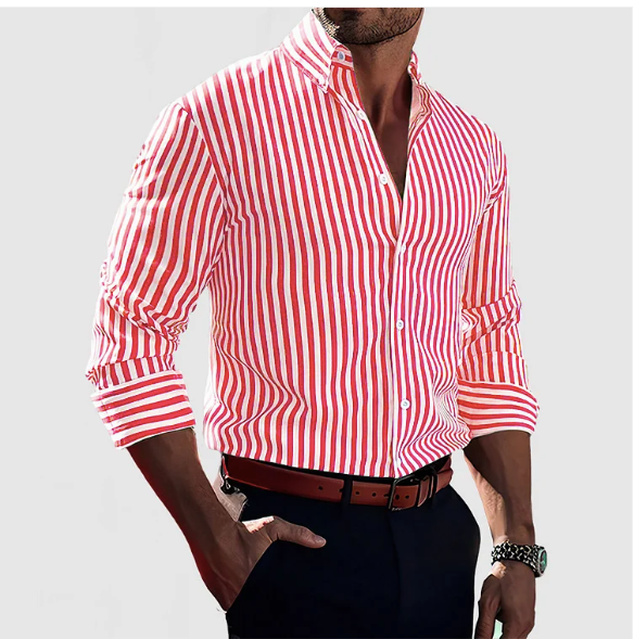 Camisa de algodón a rayas - Edición de otoño