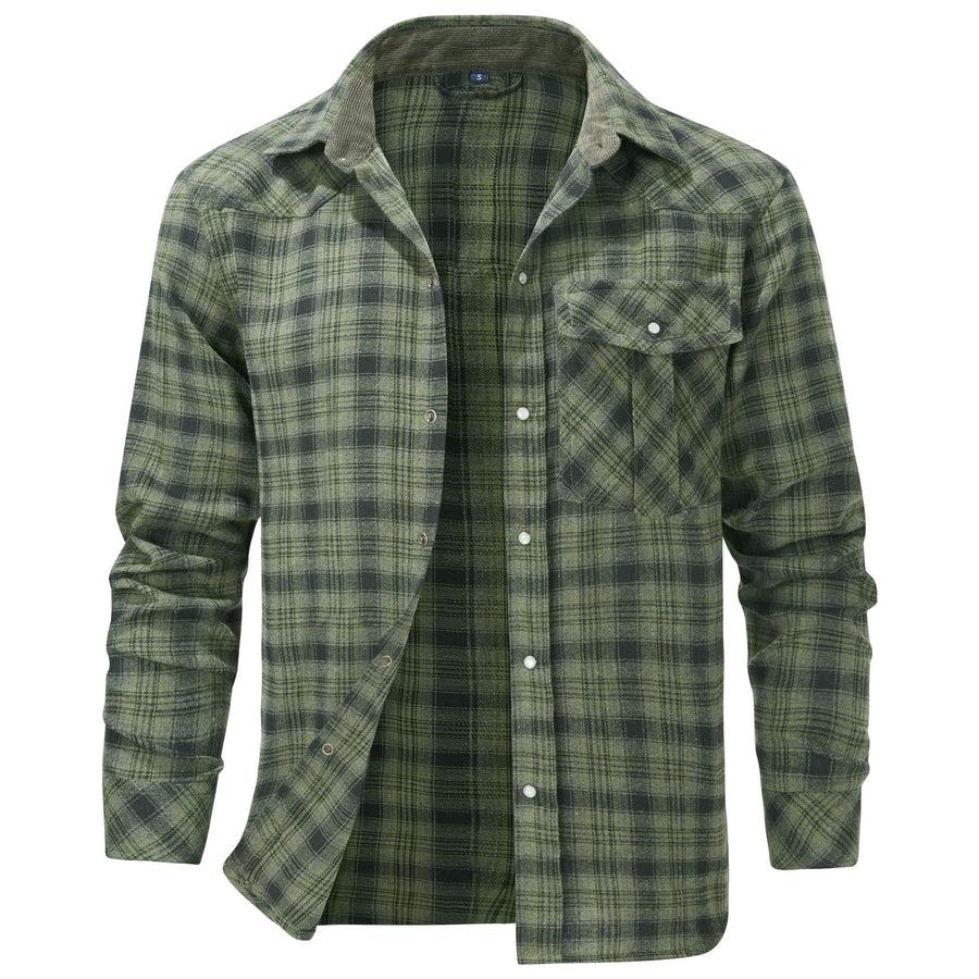 Camisa de franela para hombre con diseño cómodo