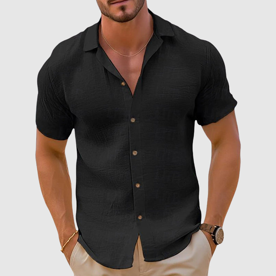 Camisa de hombre con cuello camp