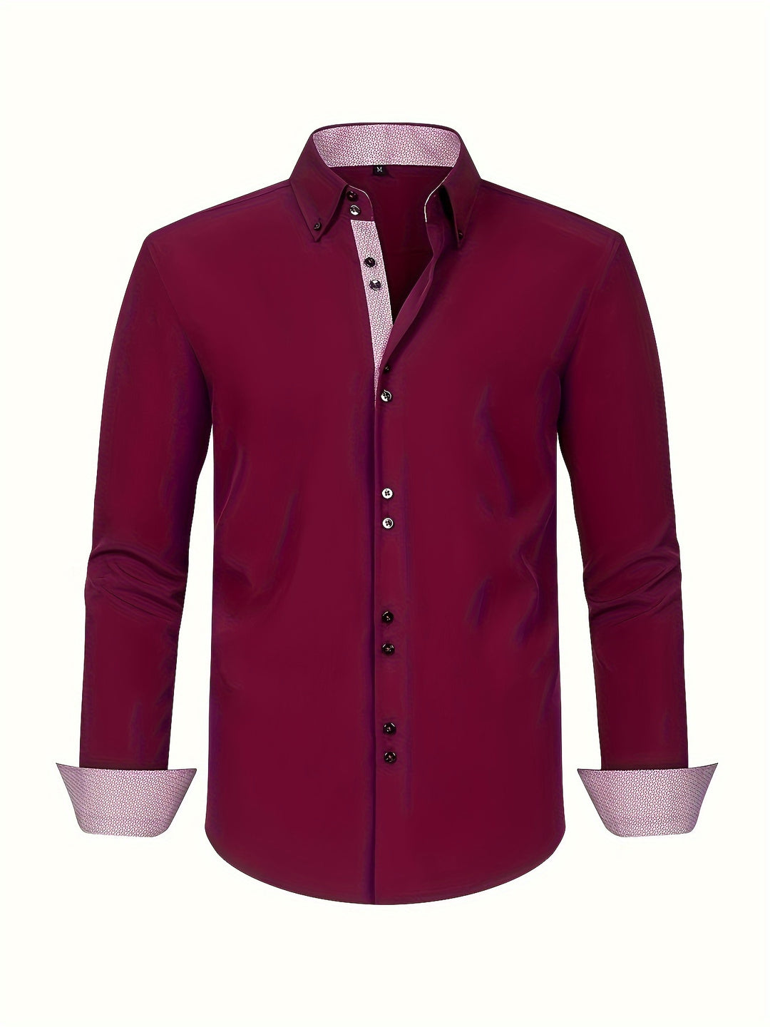 Camisa de hombre | Elegante doble botonadura | Puños de contraste