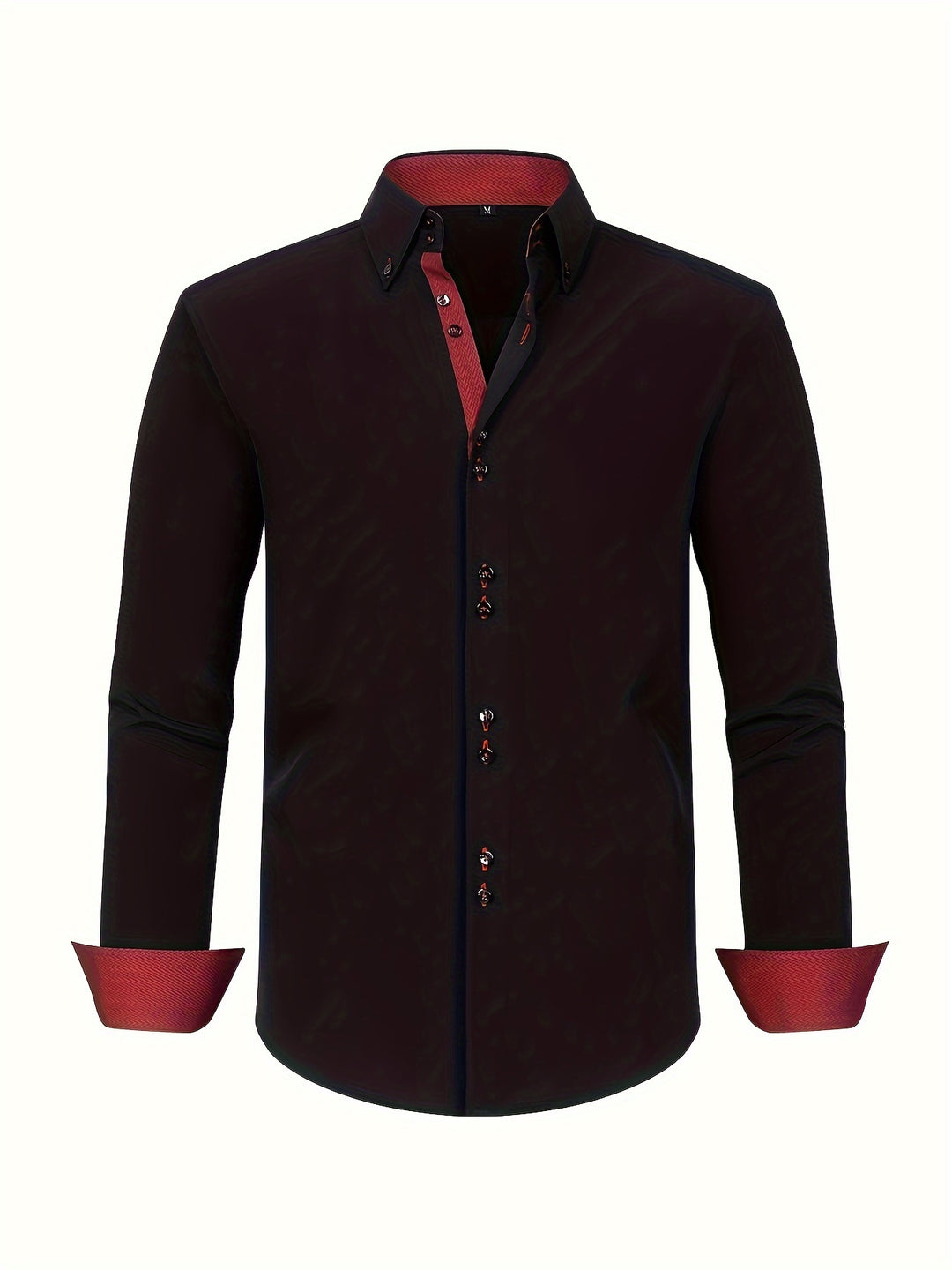 Camisa de hombre | Elegante doble botonadura | Puños de contraste