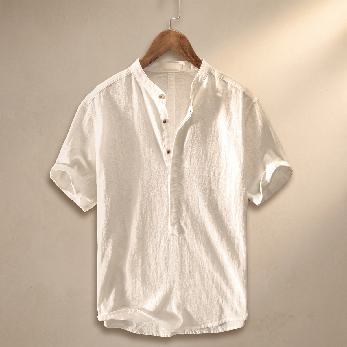 Camisa de hombre en mezcla de lino y algodón | Ligera, transpirable y casual