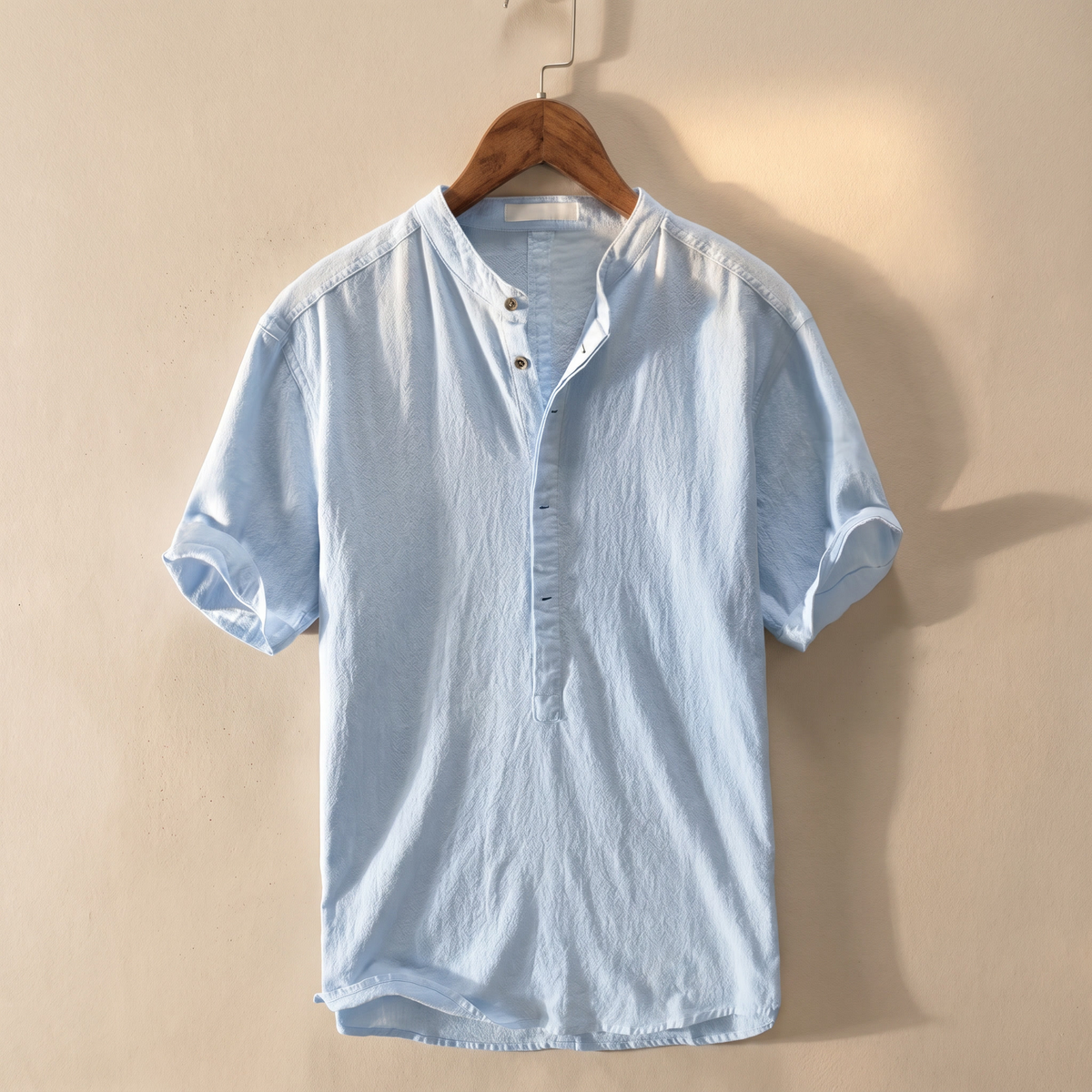 Camisa de hombre en mezcla de lino y algodón | Ligera, transpirable y casual