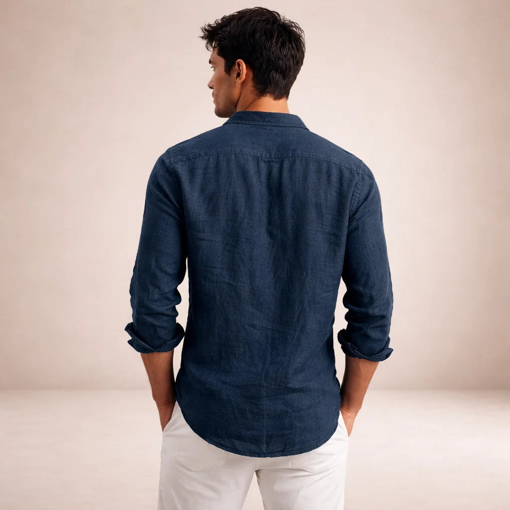 Camisa de lino – Camisa ligera con cuello abierto